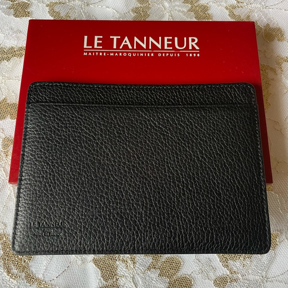 Le Tanneur leather black card holder